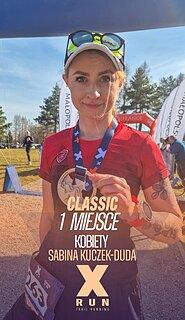 Sabina durante XRun - Tajemnicze Kopce 2025